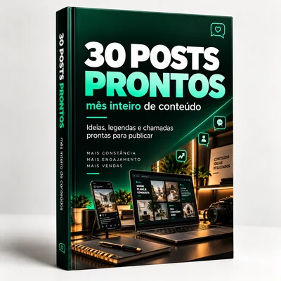 Capa do bônus 30 Posts Prontos pro Instagram